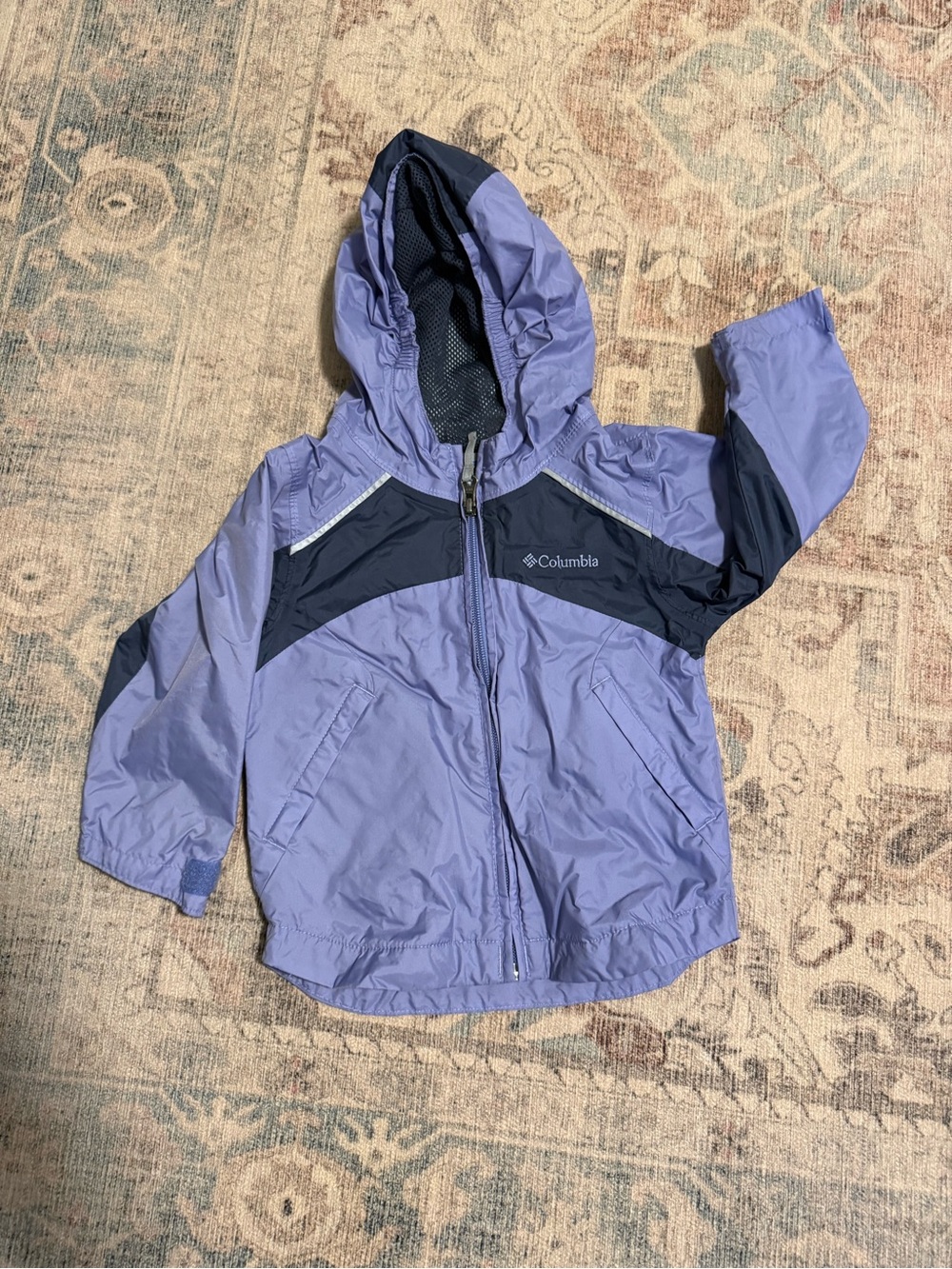 Columbia Kids Purple Hooded Rain Jacket